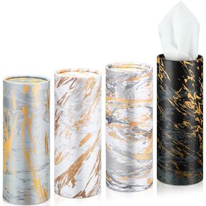 Thenshop 8 Pack Car Tissues Cylinder with Facial Tissues Bulk Car Tissues Holder Boxes Decorative Container for Car Home Travel Everyday Tissues Refill
