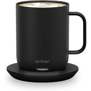 Ember Temperature Control 14oz Smart Mug 2, App-Controlled and Rechargeable Heated Coffee Cup Warmer with Intelligent LED Display, Powder Blue