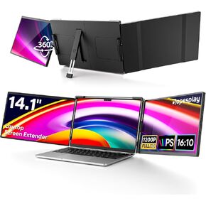 120Hz Portable Monitor Built-in Battery, 15.6'' Touch Screen Monitor, 1080P FHD Ultra Slim Travel Monitor Portable Computer Monitor w/Smart Cover for Laptop(NO Touch on iPhone)