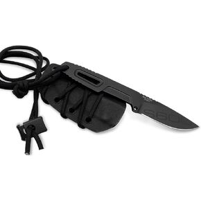 Extrema Ratio - Satre S600 (Black), S600 steel blade 4 mm thick, EXP dark finish, lightweight ergonomic handle, made in Italy