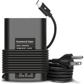Replacement for DELL Laptop Charger USB C 65W 45W Latitude 5420 5520 5320 5330 5421 7420 7490 7400 Dell-Chromebook-3100 5190 3300 3380 3400 3500 5300 XPS 13 Type C Fast Computer Power Cord AC Adapter