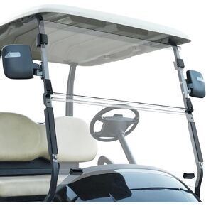 Golf Cart Windshield, Fold Down and Anti-UV Windshield Kit for 2004-Up Club Car Precedent/ Tempo/ Onward Golf Cart, 37.5"W X 31.9"H, Tinted