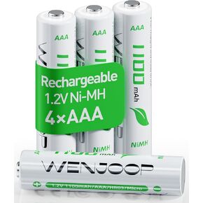 Rechargeable AAA Batteries 16 Pack，1100 mAh High Capacity NiMH AAA Rechargeable Batteries,Pre-Charged and Long-Lasting 1.2V Low Self Discharge High-Performance Triple AAA Batteries With Storage Case