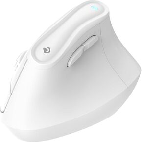 J-Tech Digital Wireless Mouse, Vertical Ergonomic Mouse with 2.4G Wireless & Bluetooth for 3 Multi-Device Function, Adjustable DPI Modes, Compatible with PC, Mac, Laptop - Pink