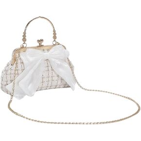 SweatyRocks Women's Cute Bow Decor Clutch Purse Evening Handbag Prom Crossbody Bags