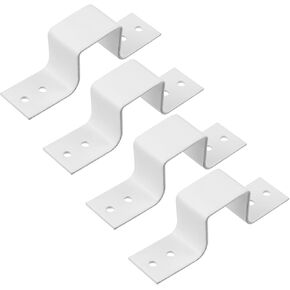 Antrader Square Tube Strap Clamp,4Pcs Square Pipe Clamp Tube Buckle U-Shaped Clamps Heavy Duty Pipe Fasten Holder for Tube Pipe Installation,Black( 1.18"/30mm) in Kuwait