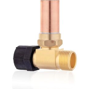Water Hammer Arrestor,7/8" Female Swivel Ballcock Nut X 3/4" Male Thread Stainless Steel Water Arrestor for Toilet Connection(1PACK,Stainless Steel Arrestor)