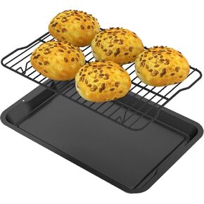 Oven Air Fryer Basket and Tray for Ninja Foodi SP101,SP1001C,SP100,SP201 Digital Air Fry Countertop Oven, Non-Stick Baking Pan and Stainless Steel Mesh for Ninja Foodi 8-in-1 Oven Accessories