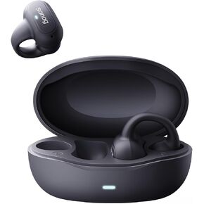 Sanag Earring Wireless Earbuds Bluetooth 5.3 with Charging Case|Open Ear Headphones Compatible with iPhone/Samsung Phone for Men,Women,and Kids-Black