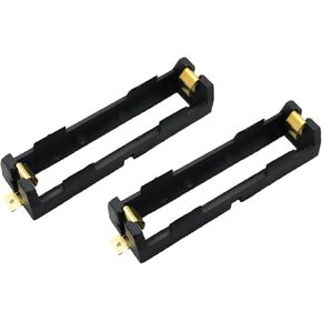 2PCS 18650 SMD Battery Box SMT Battery Holder Battery Box Holder Battery Storage Box Double Cell Battery Box 2 Cell Black