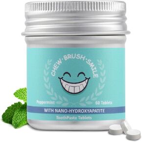 Toothpaste Tablets - Nano Hydroxyapatite Toothpaste,Travel Friendly, Flouride & Plastic Free, Antiplaque & Whitening, Remineralizing Tablets (120 Tablets)