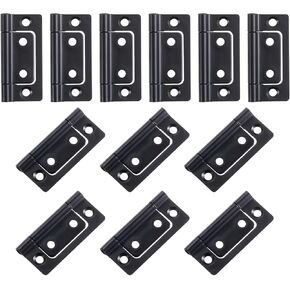 uxcell 12Pcs 2x1 Inch Door Hinges Non-Mortise No Noise Bifold Door Hinges Plating for Cabinet Furniture Window Wardrobe, Silver Tone in Kuwait