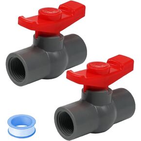 2PCS 1 PVC Ball Valve Threaded PVC 1Inch Sprinkler Valve Pipe Fittings Ball Valve Adapter Connectors HE058-1 in Kuwait