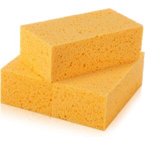 6 Pcs Large Sponge Bulk 7.9 x 3.9 x 2.4 Inch Grouting Sponge Set Large Car Washing Sponge, Thick Cleaning and Washing Sponge, Commercial Sponges, Boat Bail Sponge, Dish Washing Sponges