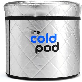 The Cold Pod Ice Bath Tub XL Cover: Insulated and Silver UV Heat Reflective Cold Plunge Tub Cover, Waterproof and Zip Up All Weather Resistant Protective Lid