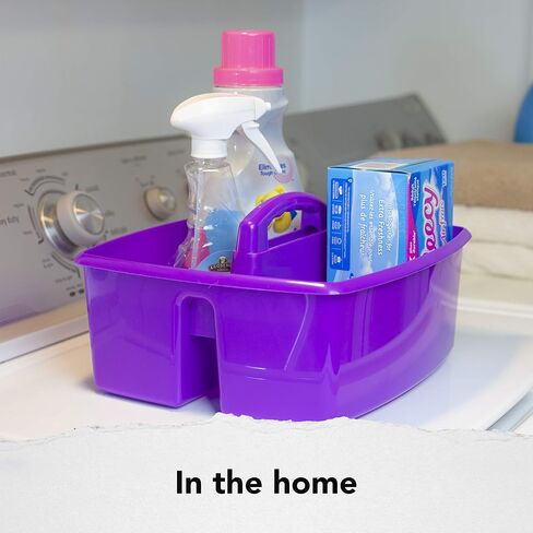 Storex Large Classroom Caddy with Cups, 13 x 11 x 6.575 Inches, Red, Case of 2 (00981U02C) in Kuwait