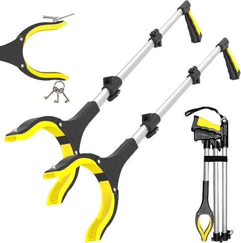 38" Extra Long Grabber Tool with 360°Rotating Anti-Slip Jaw， Lightweight Reaching Aid Reacher Tool, Arm Extension Heavy Duty Grabbers for Elderly (38 Inch - 1PCS) in Saudi Arabia