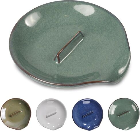 Spoon Holder, Spoon Rest for Kitchen, Ceramic Spoon Holder for Stove Top, Cooking Spoon Holder,Heat Resistant Utensil Rest for Countertop, Dishwasher Safe,White in Saudi Arabia
