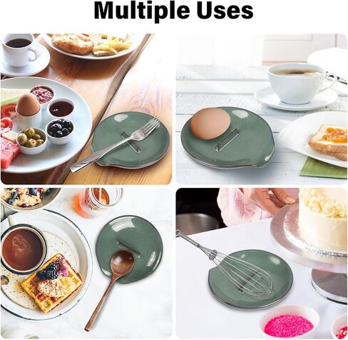 Spoon Holder, Spoon Rest for Kitchen, Ceramic Spoon Holder for Stove Top, Cooking Spoon Holder,Heat Resistant Utensil Rest for Countertop, Dishwasher Safe,White in Saudi Arabia