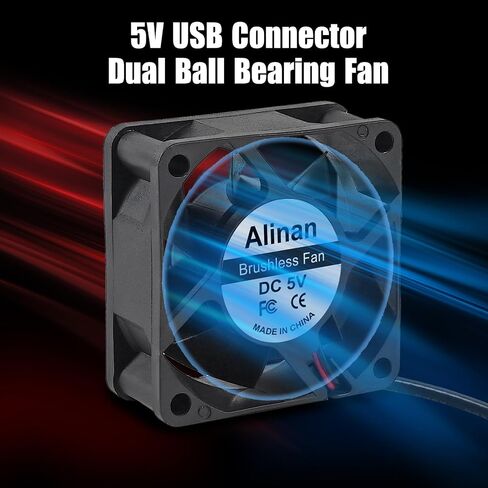 Alinan 4pcs 6025 60mm x 25mm 12V Dual Ball Bearings Brushless Fan 2Pin DC Cooling Exhaust Fan for Radiator DIY Air Exhaust Vent Cooling in Saudi Arabia