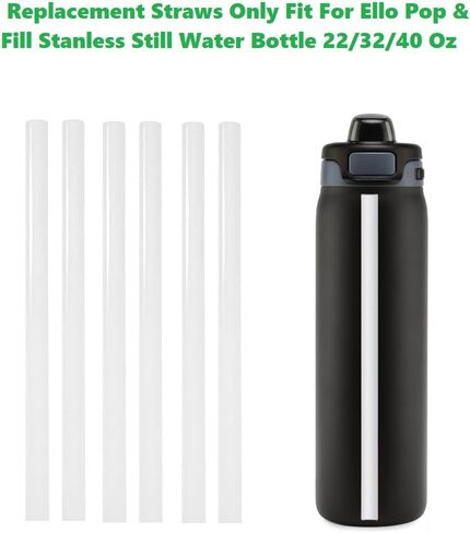 Replacement Straws Compatible with Ello Colby, Cooper,Hydra,Tumbler Water Bottle-Straw Replacement for Contigo,Pogo, ZULU Jug Cup-6 Straws and 1 Cleaning Brush in Saudi Arabia