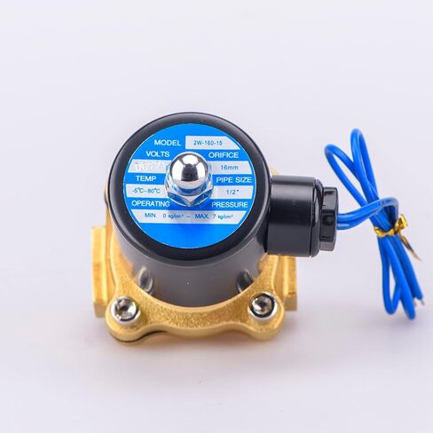 2W025-08 Brass Electric Solenoid Valve 1/4 NPT 110VAC 2 Position 2 Way Normally Closed for Water, Air, Diesel - Reliable and Versatile (110VAC 1/4 NPT 2W025-08) in Saudi Arabia