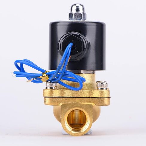 2W025-08 Brass Electric Solenoid Valve 1/4 NPT 110VAC 2 Position 2 Way Normally Closed for Water, Air, Diesel - Reliable and Versatile (110VAC 1/4 NPT 2W025-08) in Saudi Arabia
