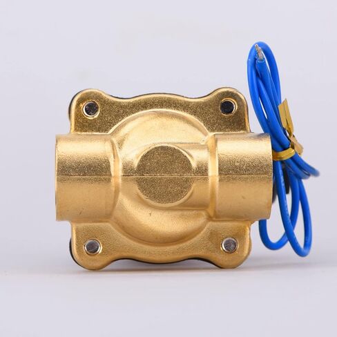 2W025-08 Brass Electric Solenoid Valve 1/4 NPT 110VAC 2 Position 2 Way Normally Closed for Water, Air, Diesel - Reliable and Versatile (110VAC 1/4 NPT 2W025-08) in Saudi Arabia