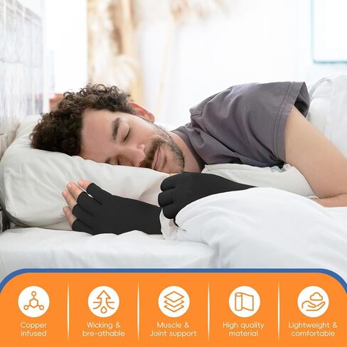 Big Mango Arthritis Gloves, Compression Gloves with Touchscreen Fingers for Women Men, Copper Gloves for Carpal Tunnel Relief, Arthritis Pain Relief, Raynauds, Swelling, Work,Typing,Hand Support (M) in Saudi Arabia