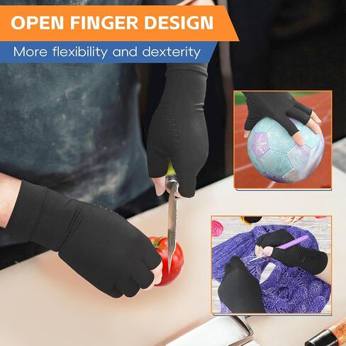 Big Mango Arthritis Gloves, Compression Gloves with Touchscreen Fingers for Women Men, Copper Gloves for Carpal Tunnel Relief, Arthritis Pain Relief, Raynauds, Swelling, Work,Typing,Hand Support (M) in Saudi Arabia