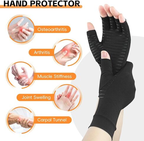 Big Mango Arthritis Gloves, Compression Gloves with Touchscreen Fingers for Women Men, Copper Gloves for Carpal Tunnel Relief, Arthritis Pain Relief, Raynauds, Swelling, Work,Typing,Hand Support (M) in Saudi Arabia