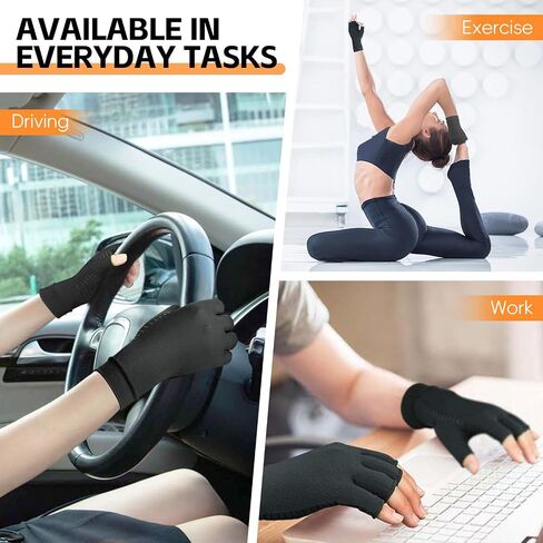 Big Mango Arthritis Gloves, Compression Gloves with Touchscreen Fingers for Women Men, Copper Gloves for Carpal Tunnel Relief, Arthritis Pain Relief, Raynauds, Swelling, Work,Typing,Hand Support (M) in Saudi Arabia