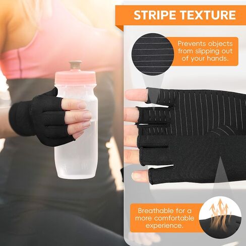 Big Mango Arthritis Gloves, Compression Gloves with Touchscreen Fingers for Women Men, Copper Gloves for Carpal Tunnel Relief, Arthritis Pain Relief, Raynauds, Swelling, Work,Typing,Hand Support (M) in Saudi Arabia