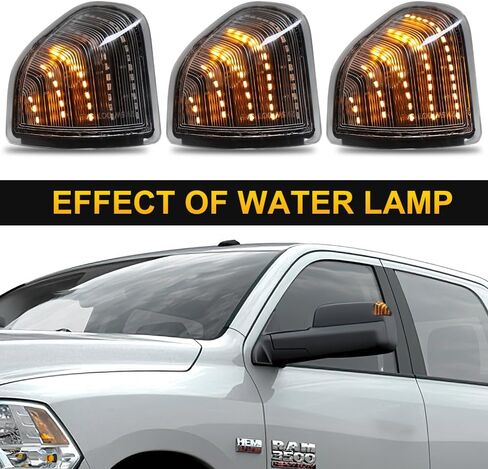 LED Side Mirror Turn Signal Light Left & Right Rear View Mirror Lamps Clear Lens Compatible with 2010-2018 Dodge Ram 1500 2500 3500 4500 5500 pack of Two in Saudi Arabia