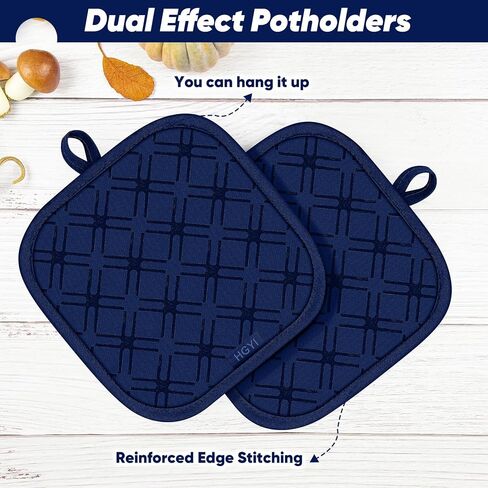 Oven Mitts and Pot Holders Set with Dishcloths, 500 Degree Heat Resistant Oven Gloves and Hot Pads, Premium Soft Cotton Kitchen Mittens and Dish Cloth Sets-Grey in Saudi Arabia
