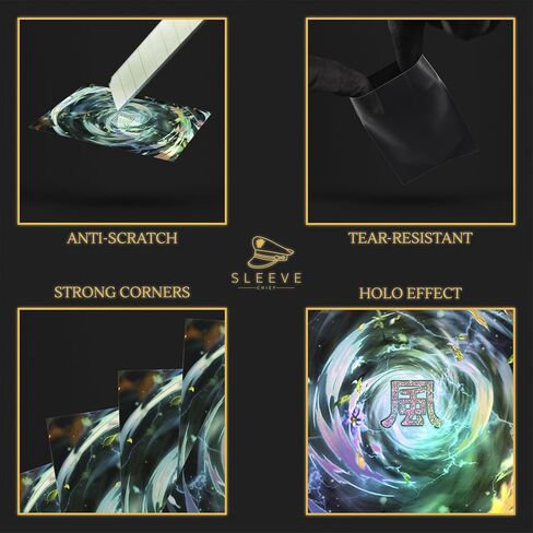SleeveChief ® Premium Design Trading Card Sleeves | Ultra Durable TCG Game Sleeves with Holo- Effect Backprint | Fit as YuGiOh Sleeves, MTG Card Sleeves & More | Standard Size | 70 Pcs in Saudi Arabia