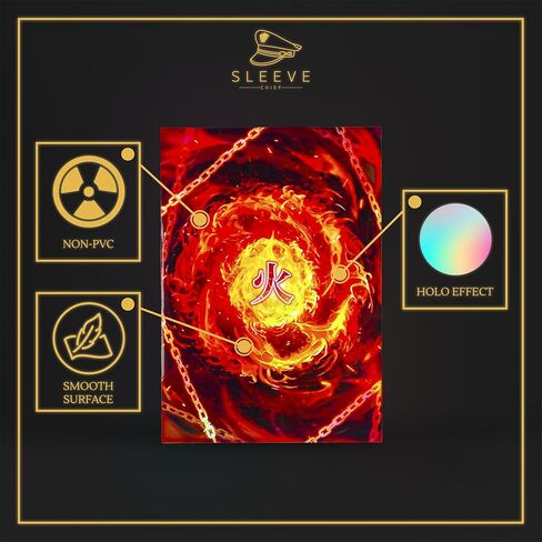 Selevechief ® الأكمام تداول التصميم الممتاز | أكمام لعبة TCG متينة مع Holo- Effect Backprint | تناسب الأكمام yugioh ، أكمام بطاقة MTG والمزيد | الحجم القياسي | 70 جهاز كمبيوتر in Kuwait