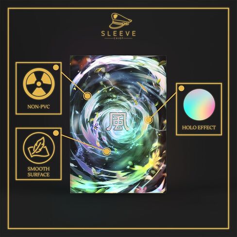 SleeveChief ® Premium Design Trading Card Sleeves | Ultra Durable TCG Game Sleeves with Holo- Effect Backprint | Fit as YuGiOh Sleeves, MTG Card Sleeves & More | Standard Size | 70 Pcs in Saudi Arabia