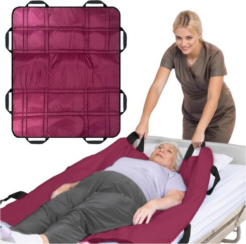 Upgrade 3-Layer Comfort Positioning Bed Pad with Handles, 48" x 40" – Washable Waterproof Transfer Board for Turning, Inconvenience Care Transfer Sheet (Lake Blue) in Saudi Arabia