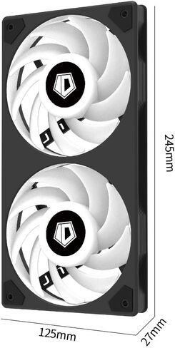 Id-cooling Icefan 240 Argb Snow ، 240mm Case Fan PWM CPU Fan 2-in-1addressable RGB Fan 5V 3Pin Connector ، مروحة إدارة الكابلات الخالية من المتاعب للرادياتير/الكمبيوتر الشخصي in Kuwait