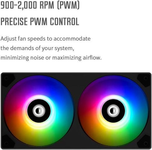 Id-cooling Icefan 240 Argb Snow ، 240mm Case Fan PWM CPU Fan 2-in-1addressable RGB Fan 5V 3Pin Connector ، مروحة إدارة الكابلات الخالية من المتاعب للرادياتير/الكمبيوتر الشخصي in Kuwait