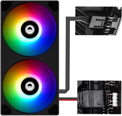 Id-cooling Icefan 240 Argb Snow ، 240mm Case Fan PWM CPU Fan 2-in-1addressable RGB Fan 5V 3Pin Connector ، مروحة إدارة الكابلات الخالية من المتاعب للرادياتير/الكمبيوتر الشخصي in Kuwait