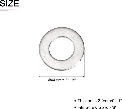 30mmx1.9mm (ODXT) 316 غسالات مسطحة من الفولاذ المقاوم للصدأ - 15pack - جيد لـ 9/16 " in Kuwait
