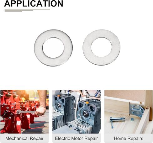 30mmx1.9mm(ODxT) 316 Stainless Steel Flat Washers - 15Pack - Good for 9/16" Industrial Machinery Screw Bolt - Flat Ring Gaskets - Silver Tone in Kuwait