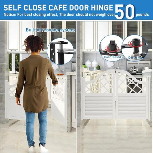 Tambee Black Cafe Door مفصلات تأرجح الباب عبور باب الصالون مفصلات للتأرجح جاذبية الجاذبية مفصلية الأجهزة لأبواب التأرجح （أسود 1pc in Saudi Arabia