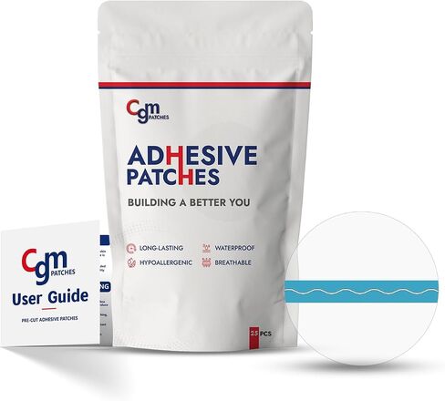 Adhesive Freestyle Libre 3 Universal Patches with Cut, Compatible with Infusion Set Lingo and Rio | Hypoallergenic CGM Sensor Patches, Lasts for 10-14 Days | Pack-25 (TAN) in Saudi Arabia