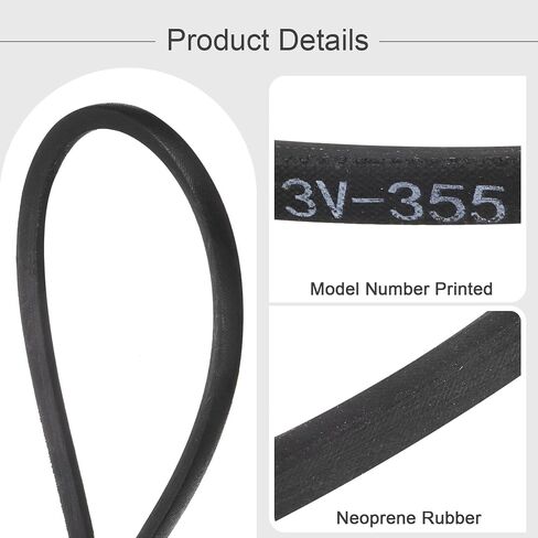 uxcell 3pcs 3V420 Rubber V Belt 42" Length x 0.38" Width x 0.31" Thick, Industrial Power Transmission Belt in Saudi Arabia
