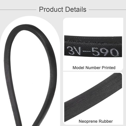 uxcell 3pcs 3V420 Rubber V Belt 42" Length x 0.38" Width x 0.31" Thick, Industrial Power Transmission Belt in Saudi Arabia