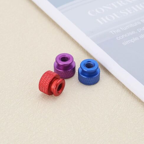 The Lord of the Tools 10PCS Knurled Thumb Nut M4x0.7mm Aluminum Alloy with Collar High Head Blind Hole Knurled Thumb Nuts 10x10x12.05mm for Computer Case in Saudi Arabia