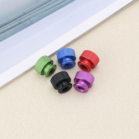 The Lord of the Tools 10PCS Knurled Thumb Nut M4x0.7mm Aluminum Alloy with Collar High Head Blind Hole Knurled Thumb Nuts 10x10x12.05mm for Computer Case in Saudi Arabia